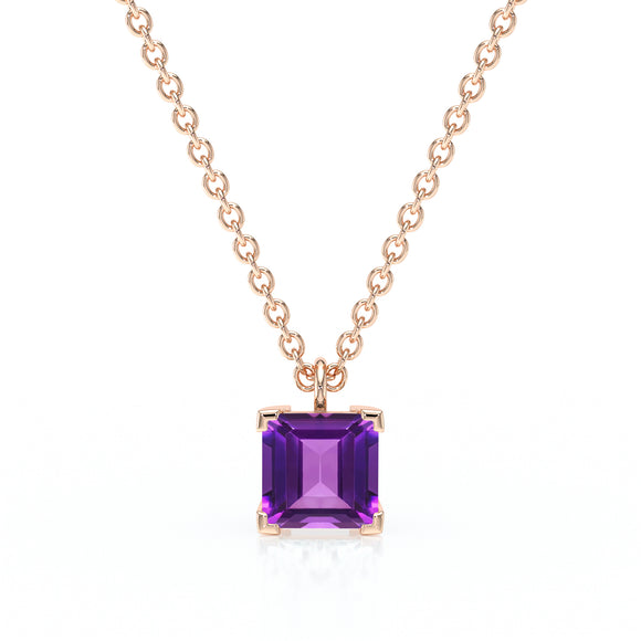 Pendentif solitaire améthyste Une Promesse - 5