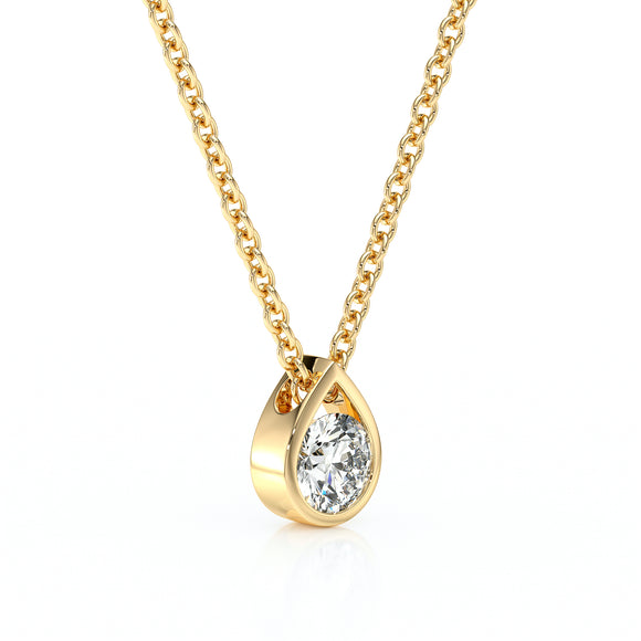 Pendentif solitaire émeraude Amour de Minuit - 1