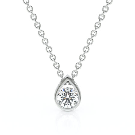 Pendentif solitaire diamant Amour de Minuit - 1