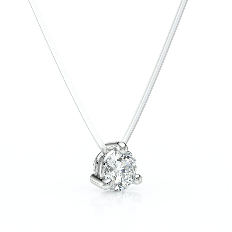 Pendentif solitaire diamant Lune de Miel - 10