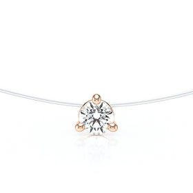 Pendentif solitaire diamant Lune de Miel - 10