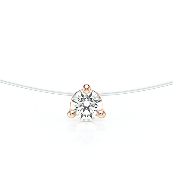 Pendentif solitaire diamant Lune de Miel - 10
