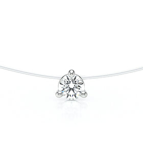 Pendentif solitaire diamant Lune de Miel - 10