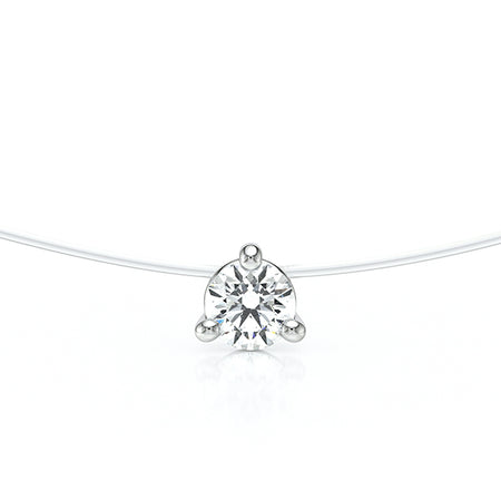Pendentif solitaire diamant Lune de Miel - 10