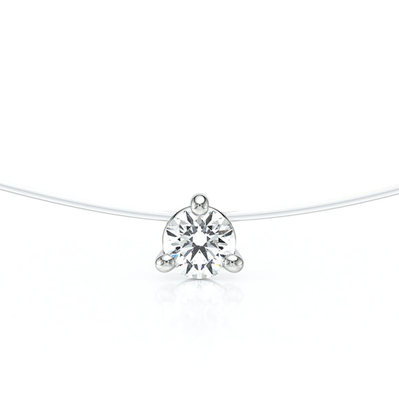 Pendentif solitaire diamant Lune de Miel - 10