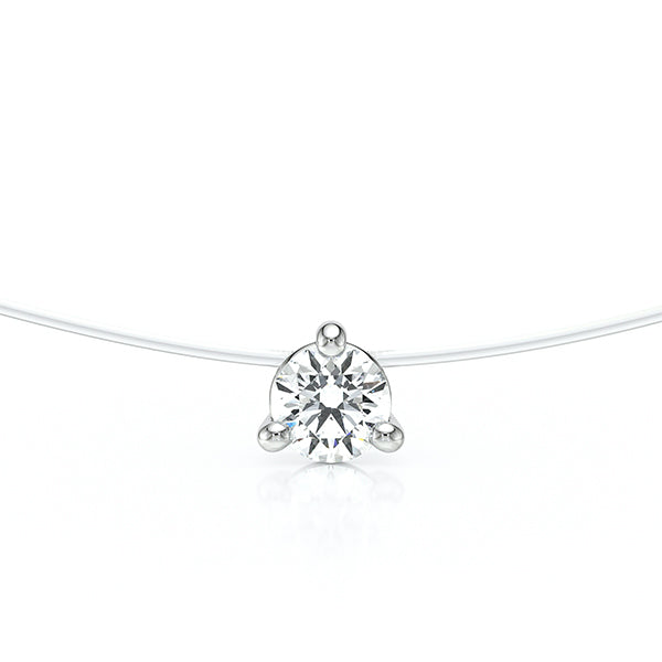 Pendentif solitaire diamant Lune de Miel - 10
