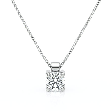 Pendentif solitaire diamant Lune de Miel - 1