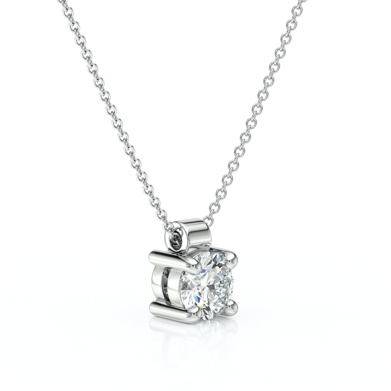 Pendentif solitaire diamant Lune de Miel - 1
