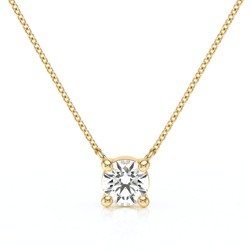 Pendentif solitaire diamant Lune de Miel - 2