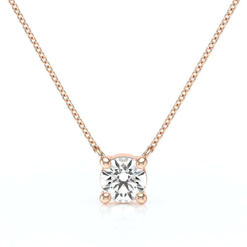 Pendentif solitaire diamant Lune de Miel - 2