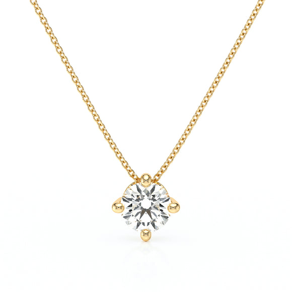 Pendentif solitaire diamant Lune de Miel - 3