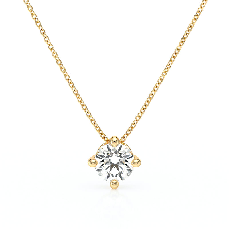 Pendentif solitaire diamant Lune de Miel - 3