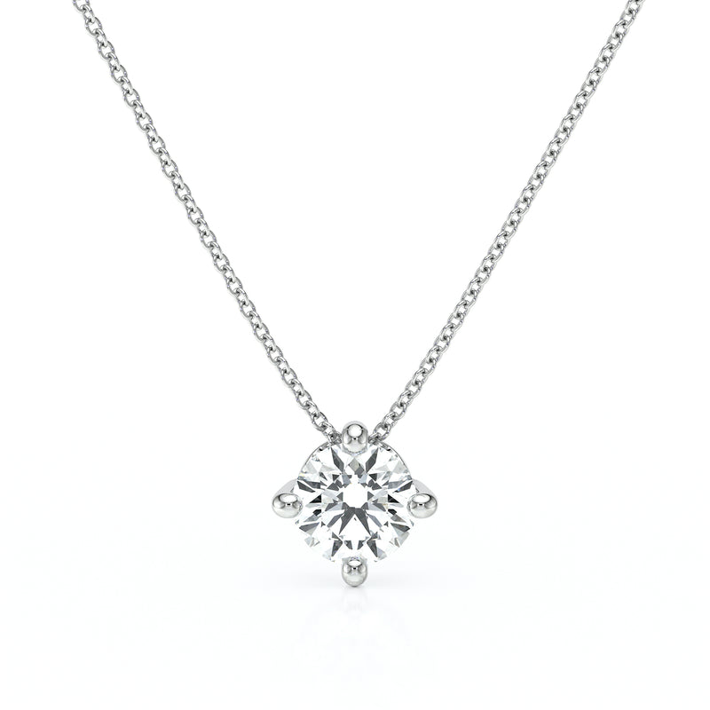 Pendentif solitaire diamant Lune de Miel - 3