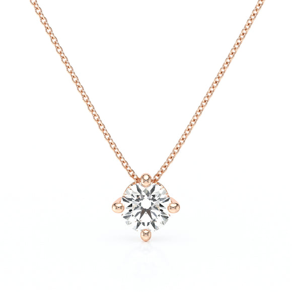 Pendentif solitaire diamant Lune de Miel - 3