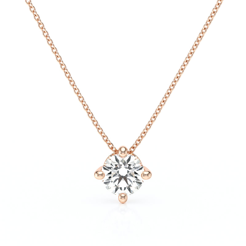 Pendentif solitaire diamant Lune de Miel - 3