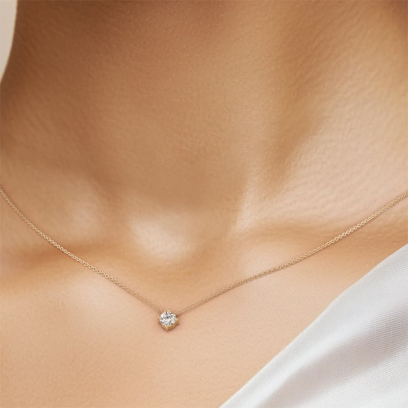 Pendentif solitaire diamant Lune de Miel - 3