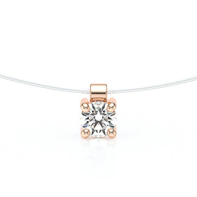 Pendentif solitaire diamant Lune de Miel - 8