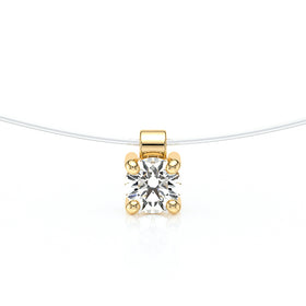 Pendentif solitaire diamant Lune de Miel - 8