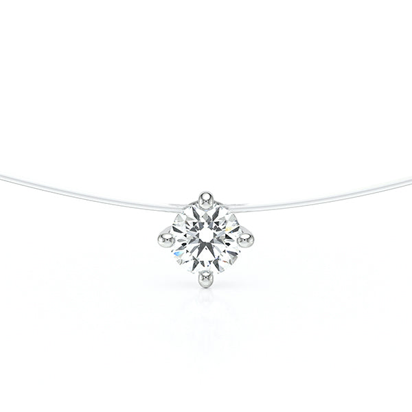 Pendentif solitaire diamant Lune de Miel - 9