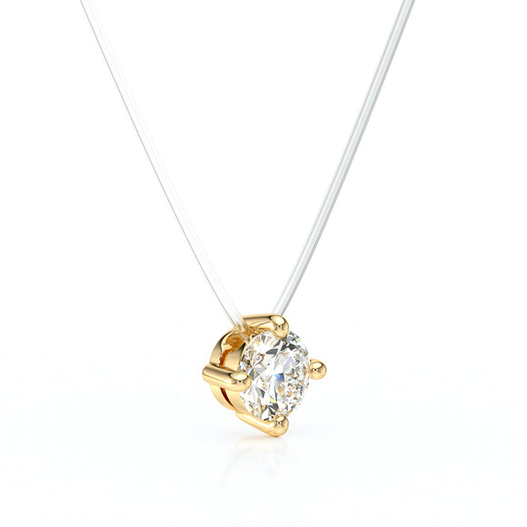 Pendentif solitaire diamant Lune de Miel - 9