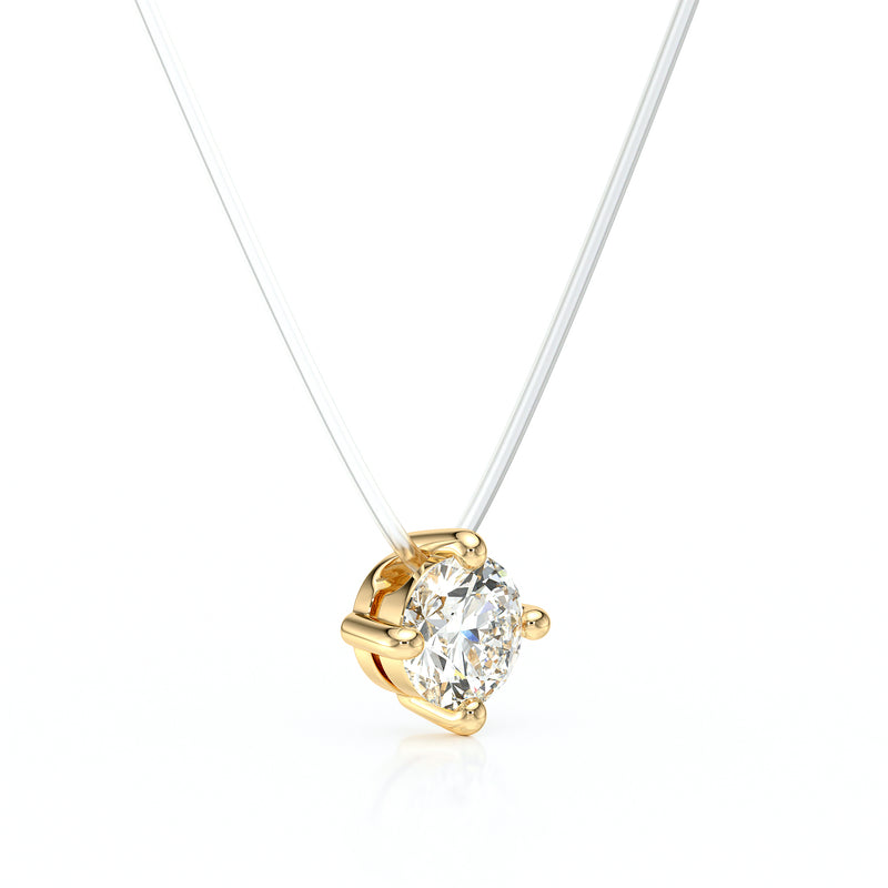 Pendentif solitaire diamant Lune de Miel - 9