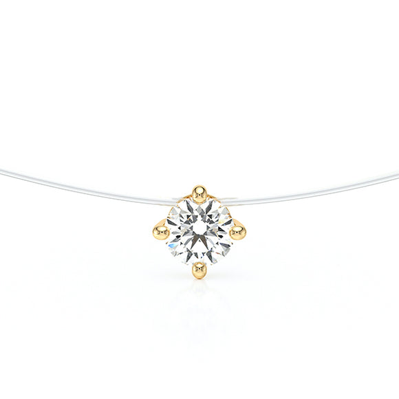 Pendentif solitaire diamant Lune de Miel - 9