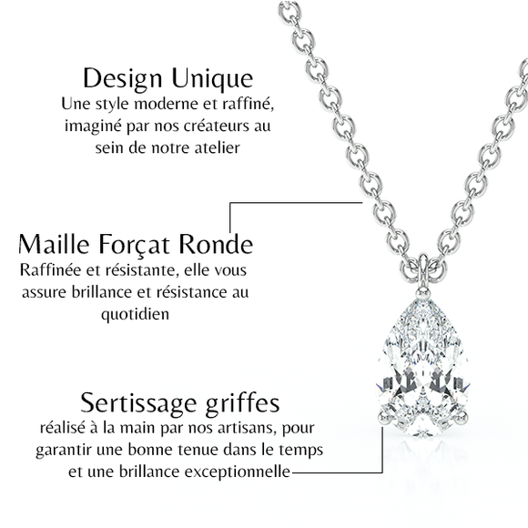 Pendentif solitaire diamant Une Promesse - 1