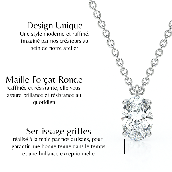 Pendentif solitaire diamant Une Promesse - 2