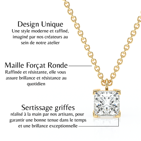 Pendentif solitaire diamant Une Promesse - 5