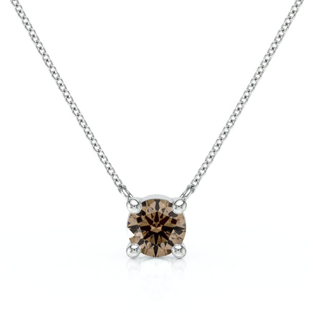 Pendentif solitaire diamant chocolat Lune de Miel - 2