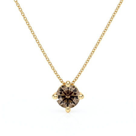 Pendentif solitaire diamant chocolat Lune de Miel - 3