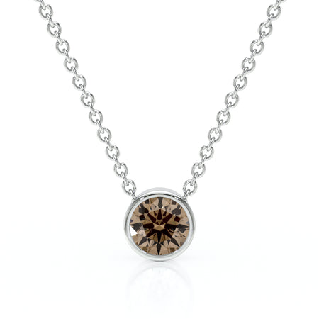 Pendentif solitaire diamant chocolat Nuit de Noces - 1