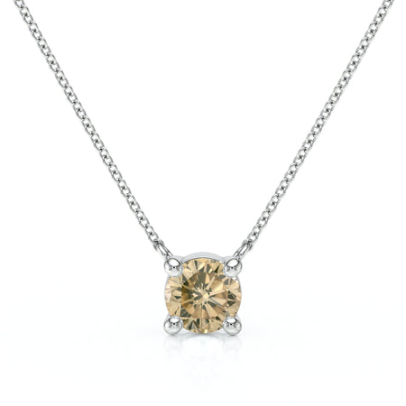 Pendentif solitaire diamant cognac Lune de Miel - 2
