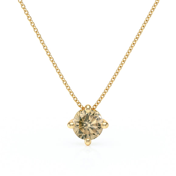 Pendentif solitaire diamant cognac Lune de Miel - 3