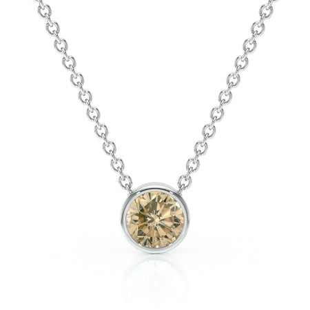 Pendentif solitaire diamant cognac Nuit de Noces - 1