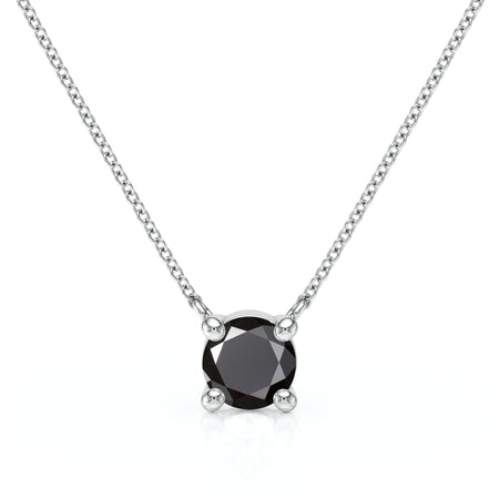 Pendentif solitaire diamant noir Lune de Miel - 2