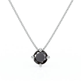 Pendentif solitaire diamant noir Lune de Miel - 3