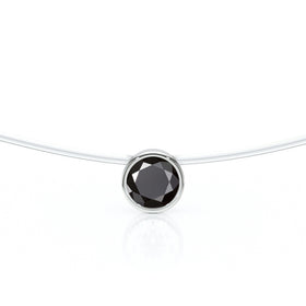 Pendentif solitaire diamant noir Nuit de Noces - 3