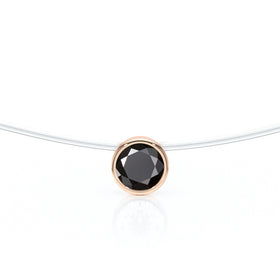 Pendentif solitaire diamant noir Nuit de Noces - 3