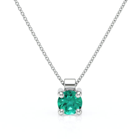 Pendentif solitaire émeraude Lune de Miel - 1