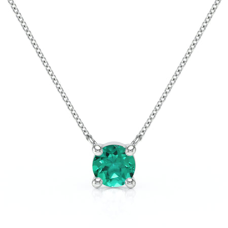 Pendentif solitaire émeraude Lune de Miel - 2