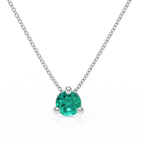Pendentif solitaire émeraude Lune de Miel - 4
