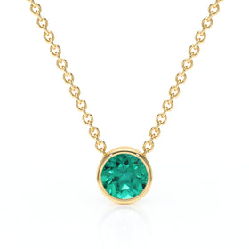 Pendentif solitaire émeraude Nuit de Noces - 1