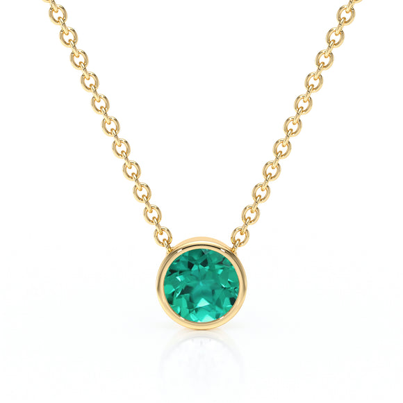 Pendentif solitaire émeraude Nuit de Noces - 1