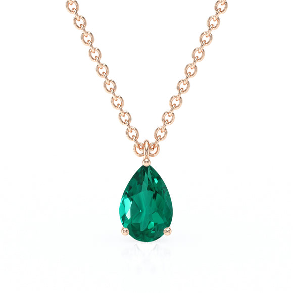 Pendentif solitaire émeraude Une Promesse - 1
