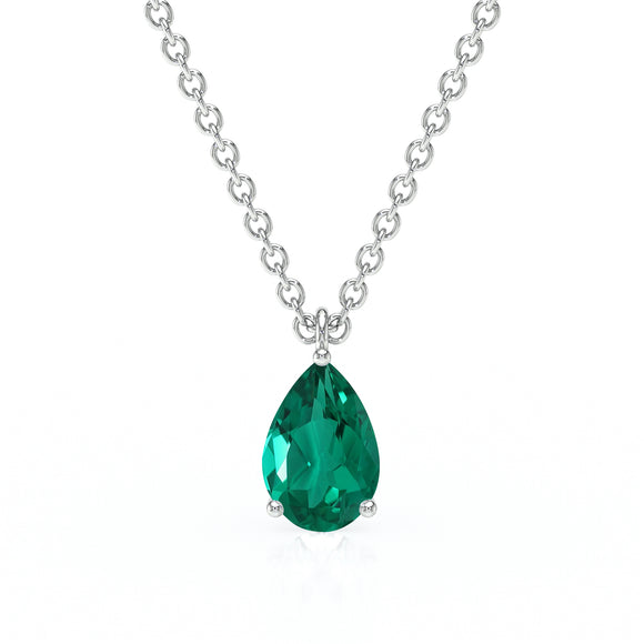 Pendentif solitaire émeraude Une Promesse - 1
