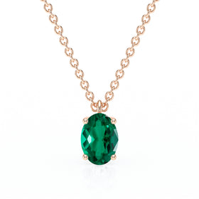Pendentif solitaire émeraude Une Promesse - 2