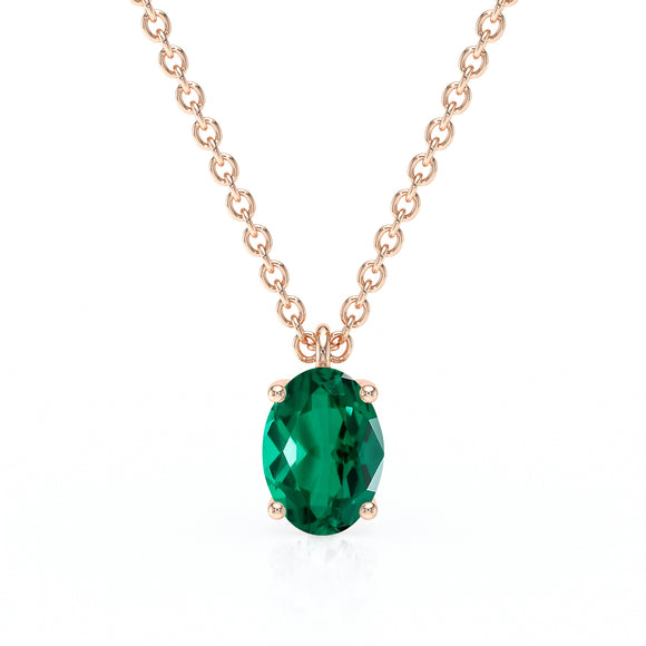 Pendentif solitaire émeraude Une Promesse - 2