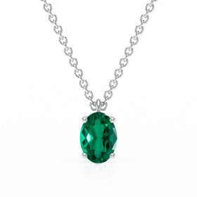 Pendentif solitaire émeraude Une Promesse - 2