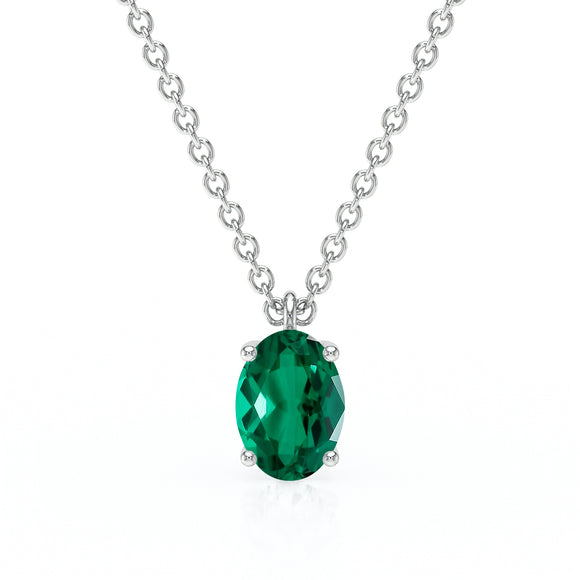 Pendentif solitaire émeraude Une Promesse - 2
